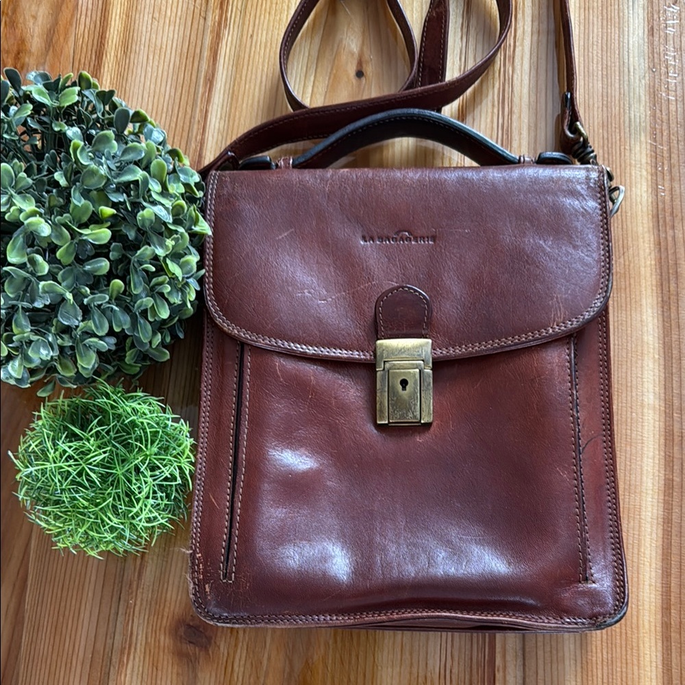 Brown Leather Crossbody Bag